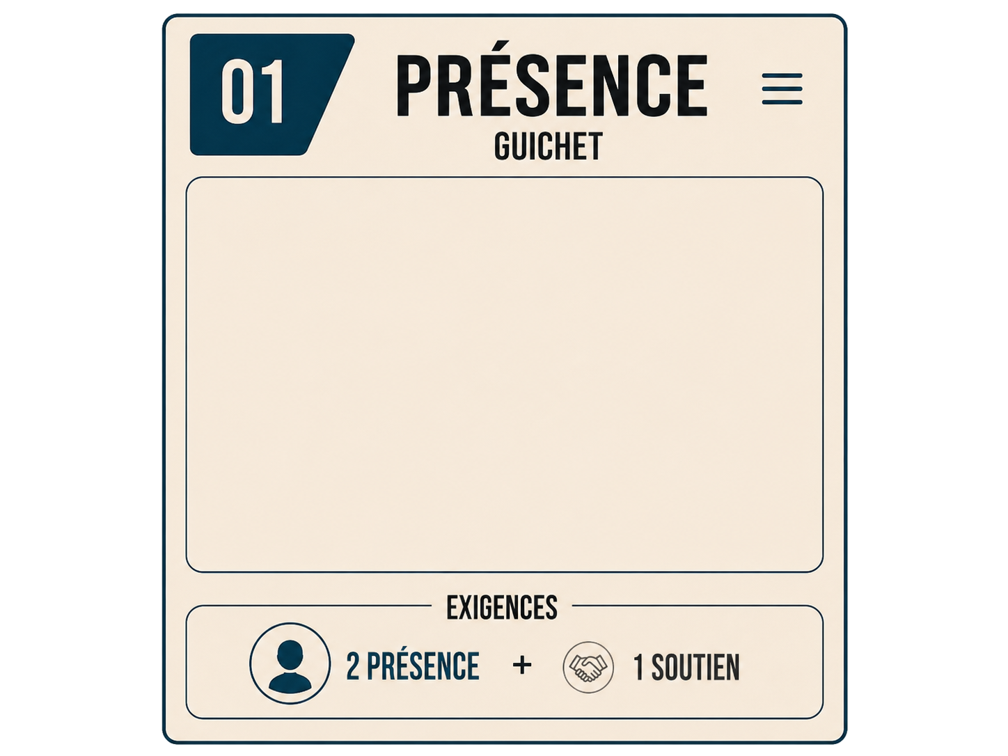 Guichet 01 — Présence