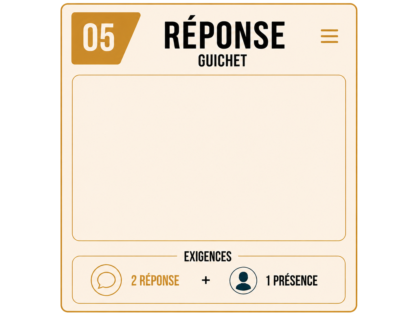 Guichet 05 — Réponse